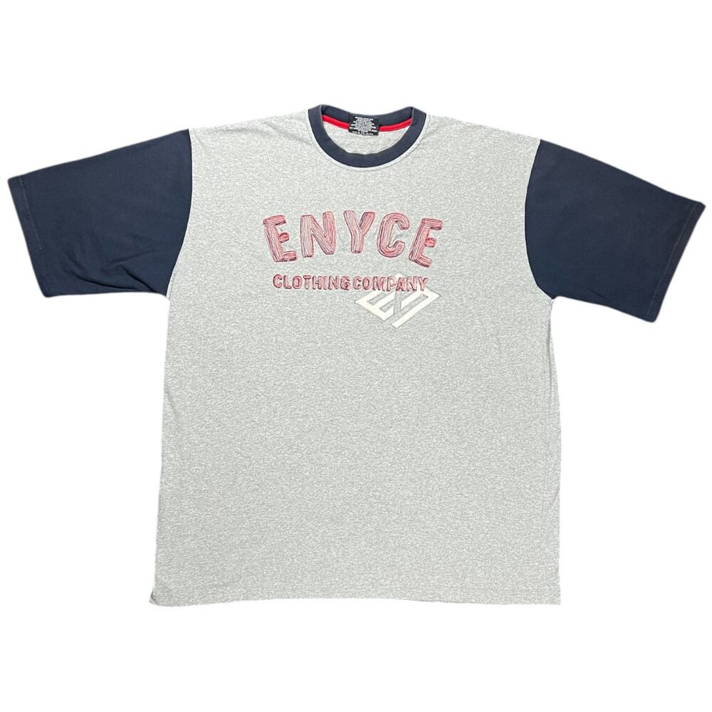 Vintage Y2K Enyce Embroidered Two Toned Baggy T Shirt Men’s XXL Streetwear